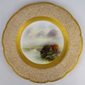 Royal Worcester porcelain cabinet plate,