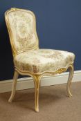 French white and gilt bedroom chair,