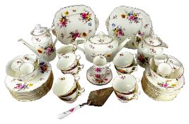 Royal Crown Derby 'Posies' pattern tea coffee and breakfast ware comprising: 12 tea cups,