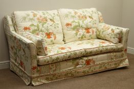 Six piece lounge suite - three seat sofa (W183cm), two seat sofa (W163cm),