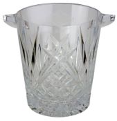 Crystal glass two handled champagne bucket,