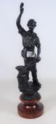 Spelter model of a blacksmith, H45cm Condition Report <a href='//www.