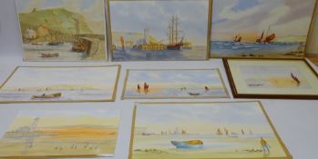 View of Scarborough, fifteen watercolours by Ken Wigg.