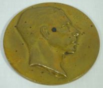 Arthur Dupagne (1895-1961) Belgian bronze coin commemorating the reign of Prince Charles, 1944,