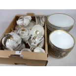 Set of eighteen Noritake 'Ashleigh' dinner plates and sixteen bowls,