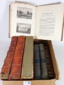 Three volumes of Shakespeare's Works, two Histories of England,