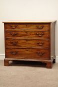19th century mahogany four graduating drawer chest, W92cm, H83cm,