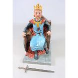 Royal Doulton 'King Arthur' model, limited edition 131/950, with original sword,