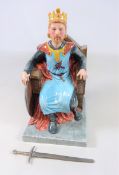 Royal Doulton 'King Arthur' model, limited edition 131/950, with original sword,
