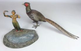 Cold painted bronze Pheasant,