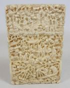 19th/ early 20th Century heavily carved Cantonese ivory card case, H11.