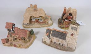 Four Lilliput lane Cottages; 'The Thatcher's Best', 'St Marks',