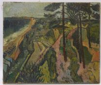 Coastal Landscape, oil on canvas by Alan Wyclif Wellings (1910-1985) signed verso 51cm x 60.