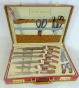 Cased set of Royalty Line knives and cutlery,
