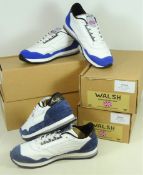 Shop Stock - Four pairs of Walsh 'Ensign' trainers, sizes 8, 9,