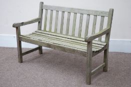 Solid teak garden bench,