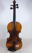 Early 20th Century violin with bow, LOB 36cm Condition Report <a href='//www.