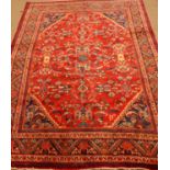 Persian Mahal red ground rug carpet,