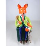 Hand made and hand glazed ceramic model of 'Raynard The Fox' limited edition,