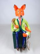 Hand made and hand glazed ceramic model of 'Raynard The Fox' limited edition,