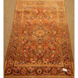 Persian Kashan red ground rug, 192cm x 122cm Condition Report <a href='//www.