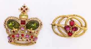 Butler and Wilson crown brooch and one vintage brooch (2) Condition Report <a