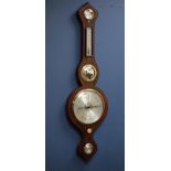 Early 19th century rosewood cased five dial barometer by 'M.