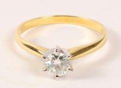 Single stone moissanite dress ring hallmarked 18ct Condition Report <a
