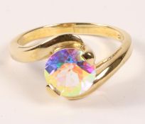 Mirror finish topaz hallmarked 9ct gold ring Condition Report <a href='//www.