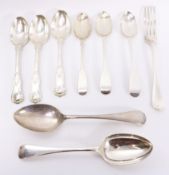 Various Victorian and later silver flatware hallmarked approx 10.