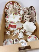 Royal Albert 'Old Country Roses' two tier cake stand and other decorative ceramics,