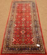 Persian Veramin red ground rug,