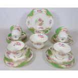 Paragon Art Deco 'Rockingham' pattern tea set for six Condition Report <a