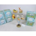 Six Royal Doulton Winnie The Pooh figures; 'Tigger', 'Piglet', Kanga and Roo', 'Eeyore',