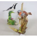 Coalport limited edition porcelain sculptures 'Pied Wagtail and 'Chaffinch' (2) Condition