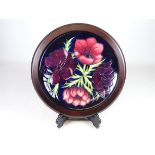 Moorcroft 'Anemone' pattern charger/ wall plaque no.