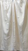 Pair of Dunelm Mill thermal cream patterned curtains, W218cm,