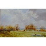 Farmstead in Autumn, watercolour signed by Lewis Howe-Bennett (British 1936-),