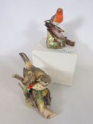 Coalport limited edition porcelain sculptures 'Song Thrush' and 'Robin' (2) Condition