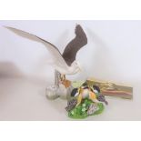 Franklin Mint 'The Great Black-Backed Gull' and a Franklin Mint bird sculpture 'Conversation' (2)