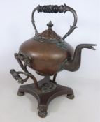 19th Century Copper gypsy kettle. H.37cms Condition Report <a href='//www.