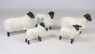 Three Beswick Rams and two Beswick Lambs (5) Condition Report <a href='//www.