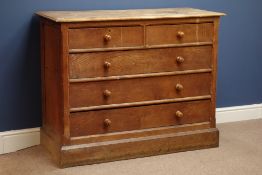 Late 19th century craftsman man ecclesiastical style panelled oak chest,