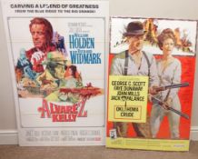 Vintage film posters - 'Oklahoma Crude' H95cm x W61cm and 'Alvarez Kelly' H104cm x W68cm two