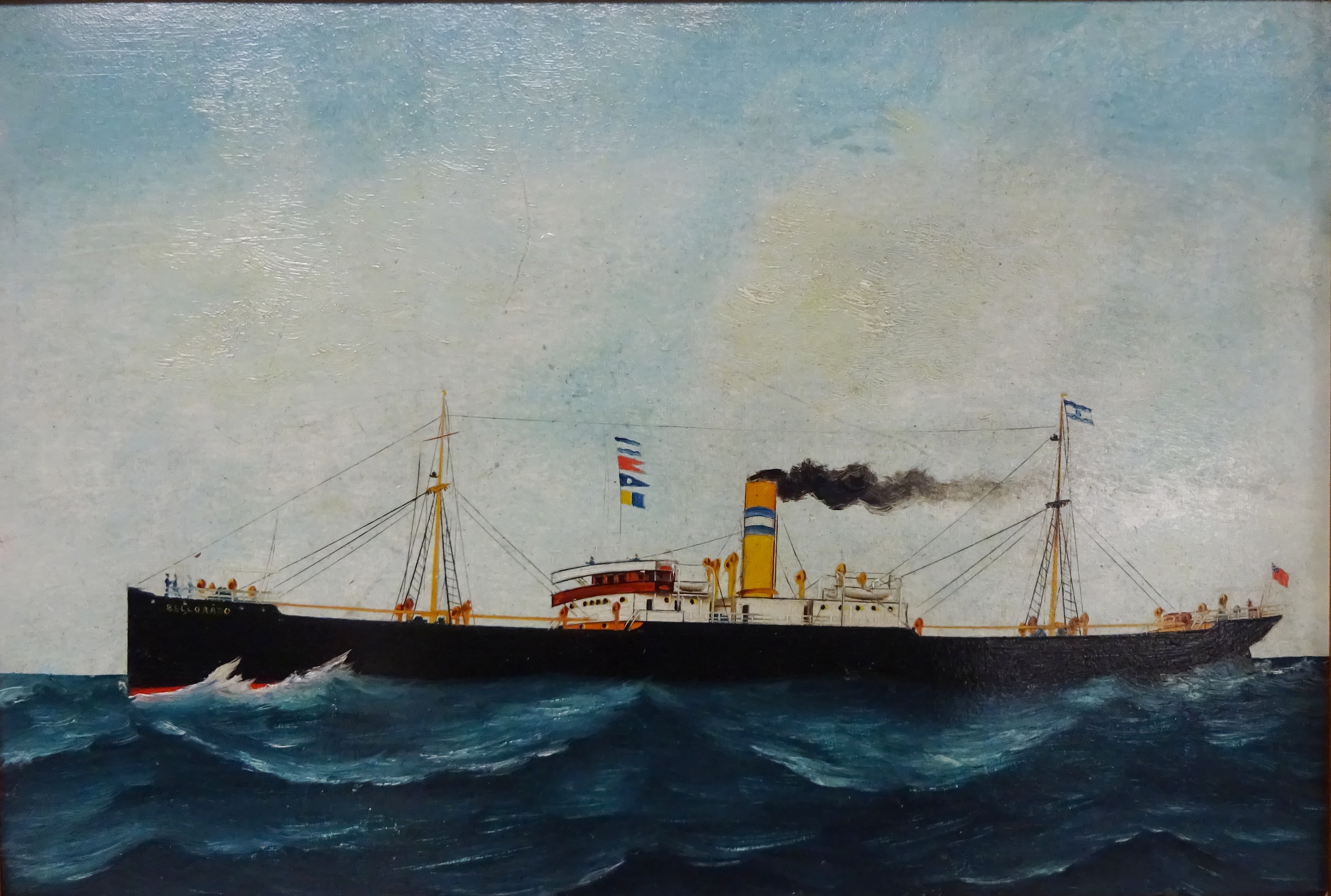 'Bellorado' - Steam Ship's Portrait, 20th century oil on board unsigned 30cm x 44.