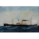 'Bellorado' - Steam Ship's Portrait, 20th century oil on board unsigned 30cm x 44.