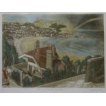 'Paul and Amanda Leave Town', hand coloured limited edition etching no.