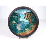 Moorcroft 'Rock of Ages' circular plate/ wall plaque, 1999, D15.