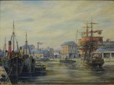 'Albert Dock Hull', oil on canvas board signed and titled by Max Parsons (British 1915-1998),