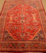 Persian Mahal red ground rug carpet,